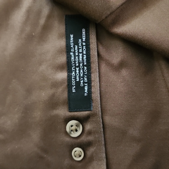 MURANO Liquid Cotton Brown Button-Up Dress Shirt - Picture 10 of 10